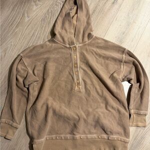 Aerie Women's Tan Hooded Sweatshirt